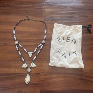 Bien Fait White/Cream Stone Necklace